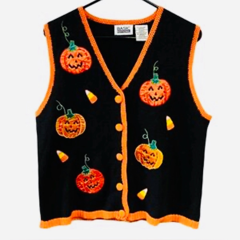 Vintage Basic Editions Halloween Sweater Vest